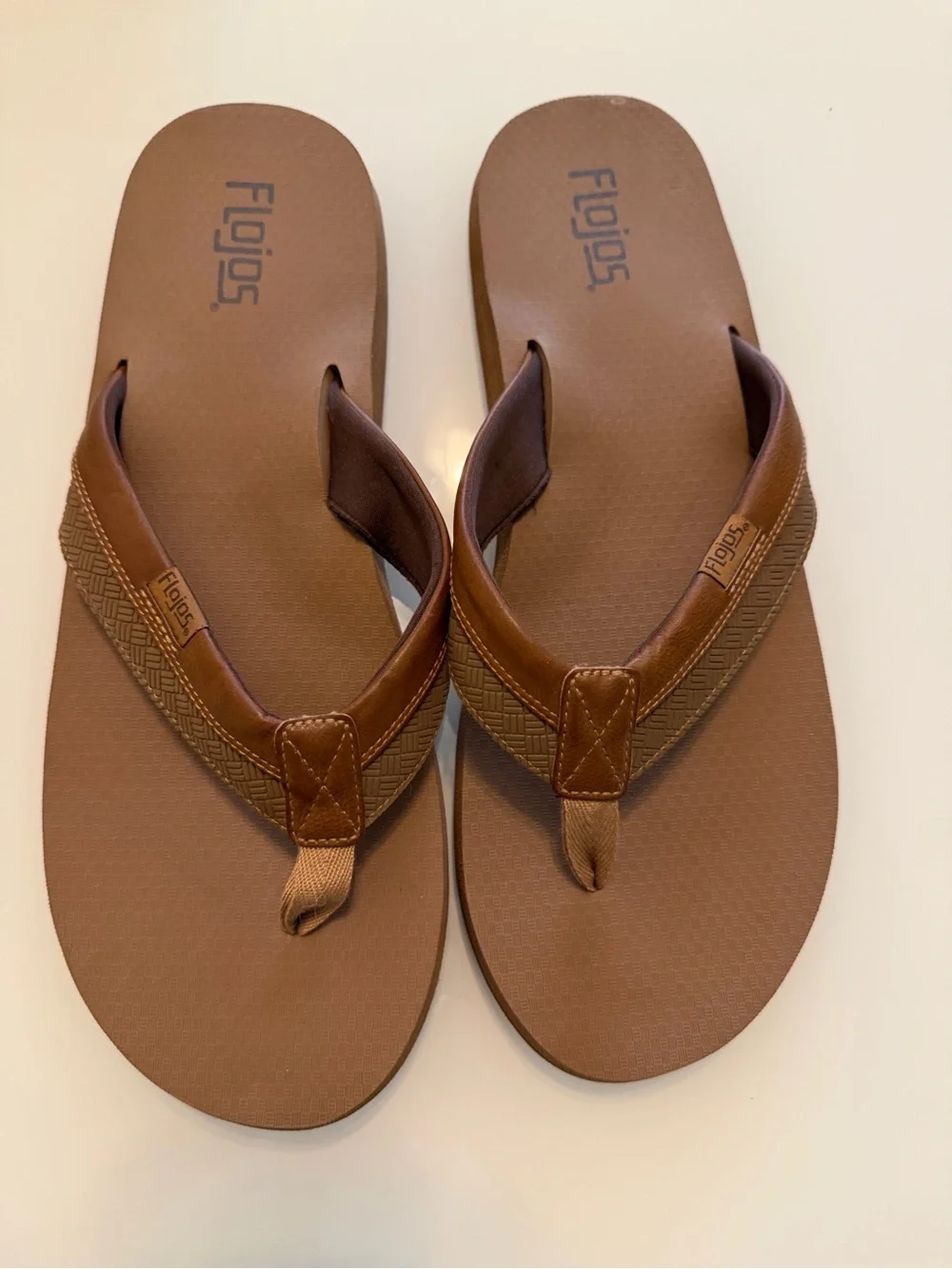Flojos Brown Men’s Flip Flop Sandals with Padded Straps